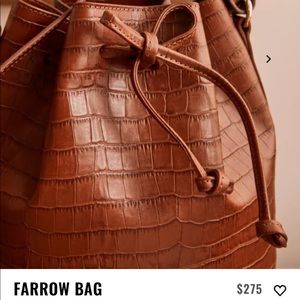 Sezane croco farrow bag